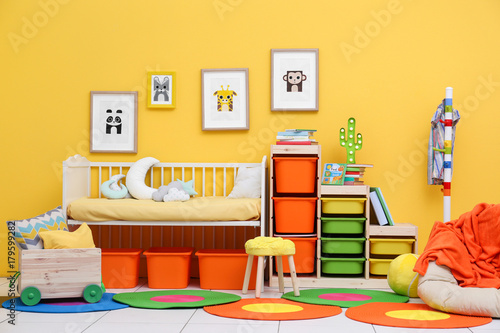 Baby bedroom with pictures ...
