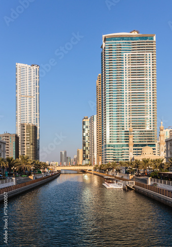Modern buildings in Sharjah
