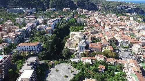 Sorrento City Amalfi Coast Aerial Drone View photo