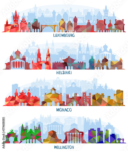 Luxembourg, Helsinki, Monaco and Wellington