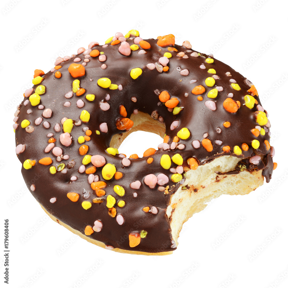 Fototapeta premium Chocolate donut isolated