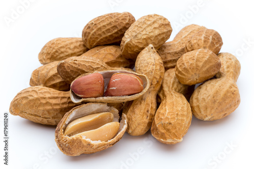 Wallpaper Mural Dried peanuts on the white background. Torontodigital.ca