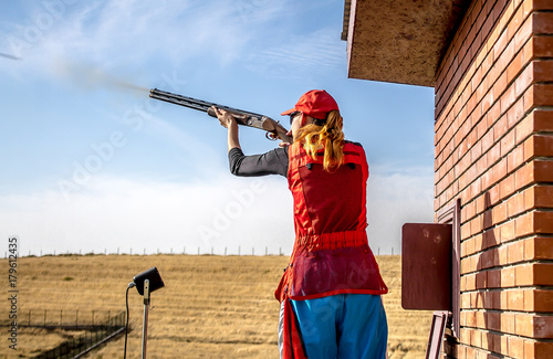 Sports shooting with a gun - Sport shooting with a gun girl