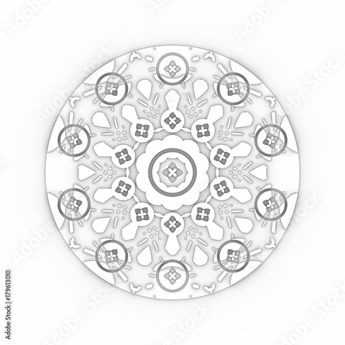 abstract medieval ornament pattern for background and stained glass of circles and different shapes