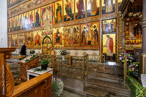 Interior of the Russian orthodox church