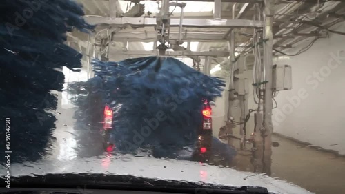 Inside a car wash