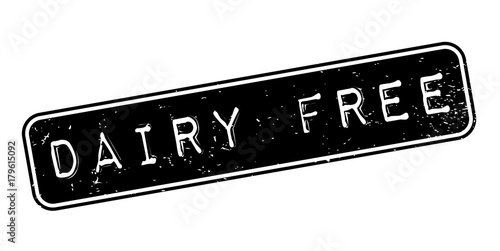 Dairy Free rubber stamp. Grunge design with dust scratches. Effects can be easily removed for a clean, crisp look. Color is easily changed.