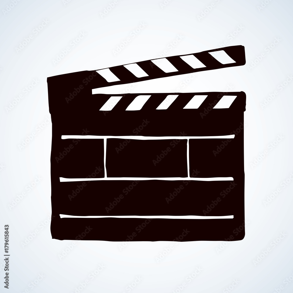 Obraz premium Clapper board. Vector drawing