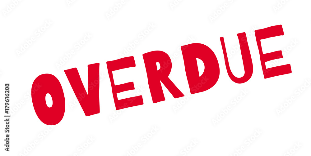 Overdue rubber stamp. Grunge design with dust scratches. Effects can be easily removed for a clean, crisp look. Color is easily changed. Overdue rubber stamp. Grunge design with dust scratches. Effects can be easily removed for a clean, crisp look. Color is easily changed.