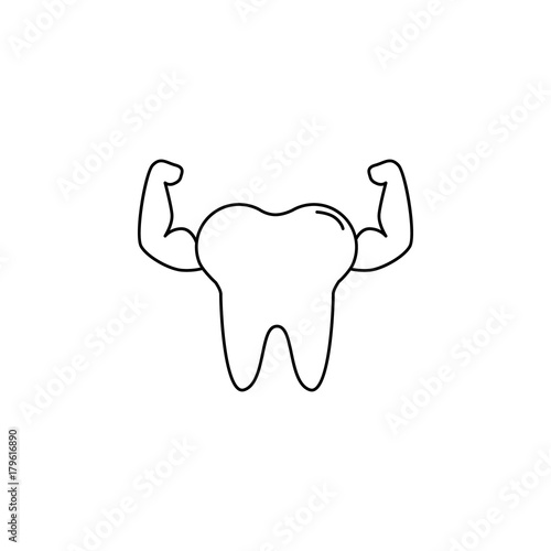 Healthy and whitening tooth character. Stomatology sign. Dental care symbol. Notebook, Calendar and Cogwheel signs. Download arrow web icon