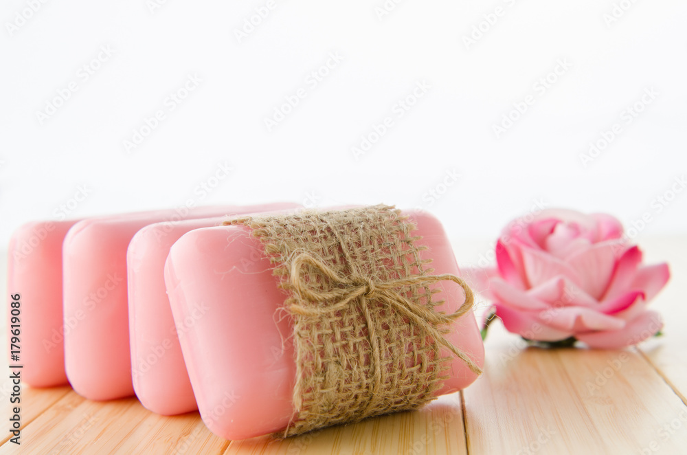 Healthy lifestyle concept with aromatic soaps Healthy lifestyle concept with aromatic soaps