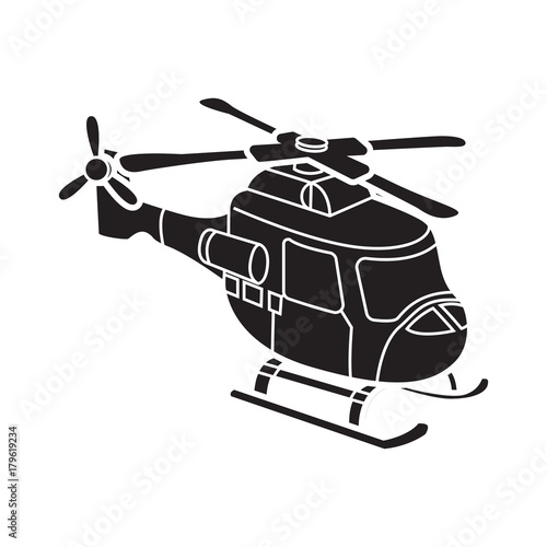 cute helicopter vector cartoon