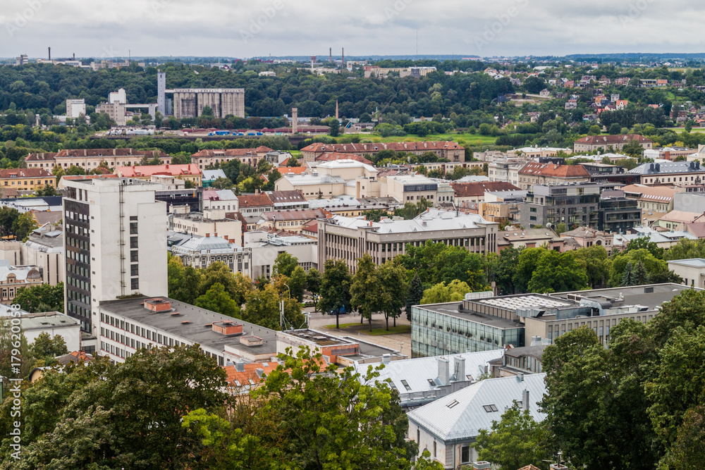 Aerial view of Kaunas, Lithuania