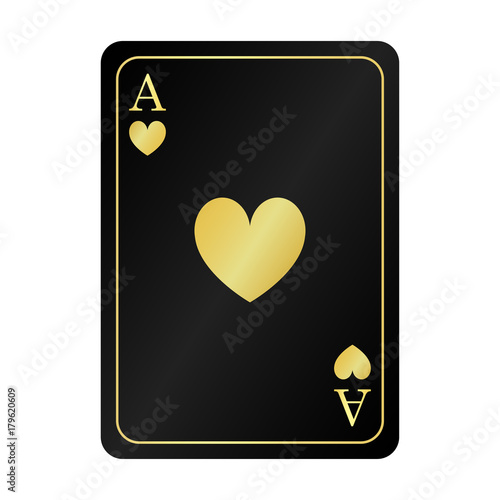 golden black ace hearts