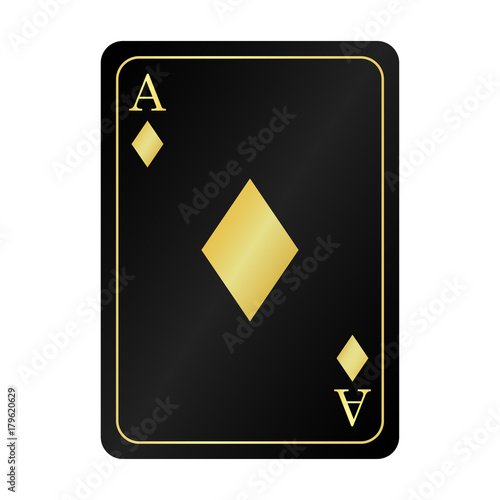 gold black ace diamonds