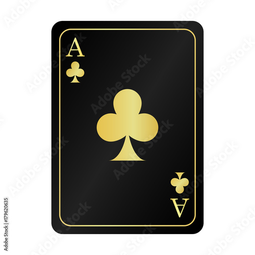 golden black ace clubs