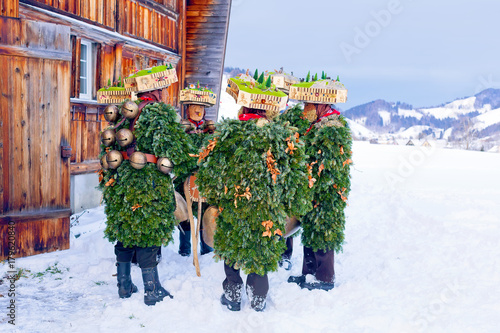 Silvesterklaus, Julian New Year, Appenzell, Switzerland photo