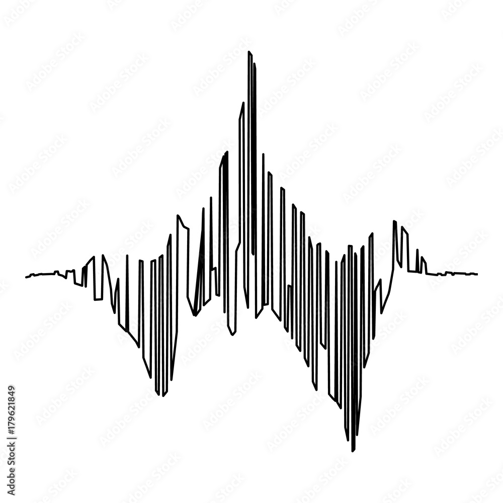 Audio equalizer tune icon, simple black style