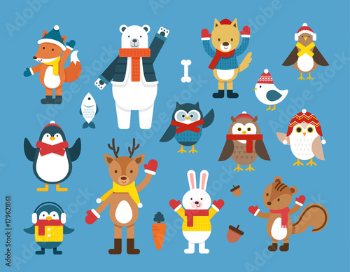 Winter animal illustration