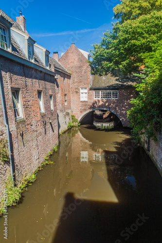 Old houses and a canal in Den Bosch, Netherlands photo