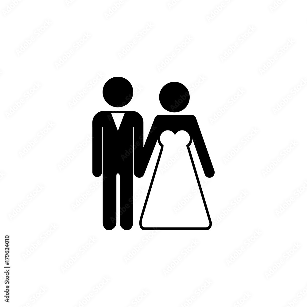 bride and groom couples vector icon. Simple black family icon. Can be used as web element, family design icon bride and groom couples vector icon. Simple black family icon. Can be used as web element, family design icon