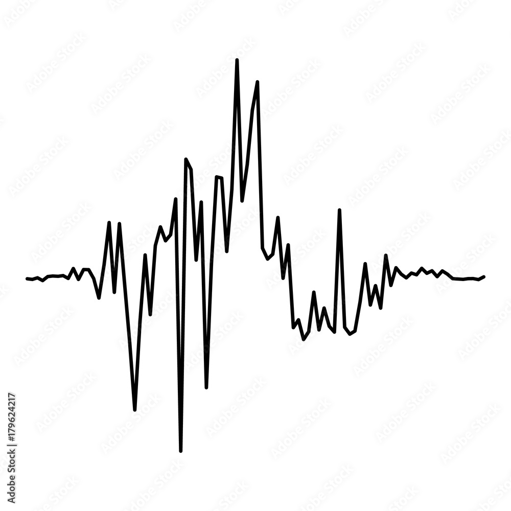 Obraz premium Equalizer music icon, simple black style