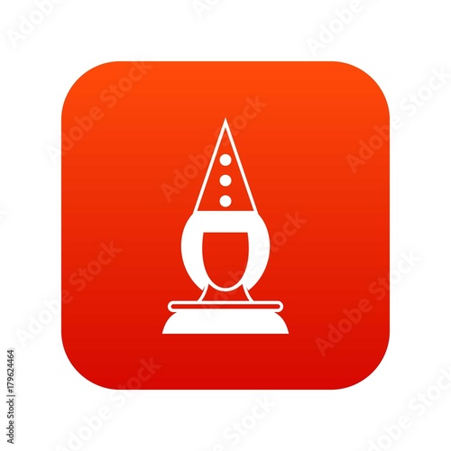 Pierrot clown icon digital red