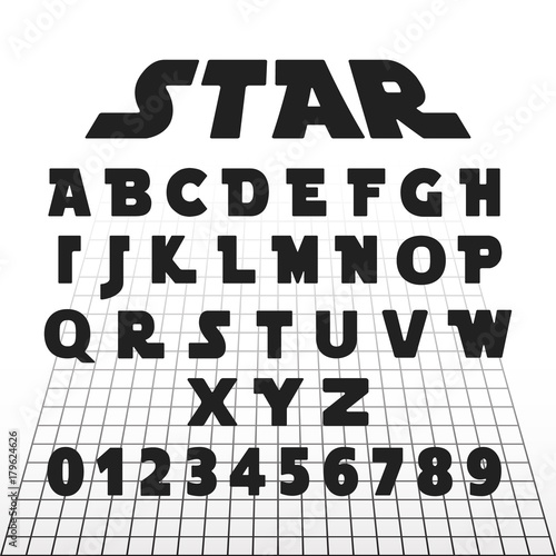 Alphabet font template