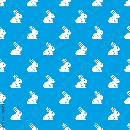 Easter bunny pattern seamless blue