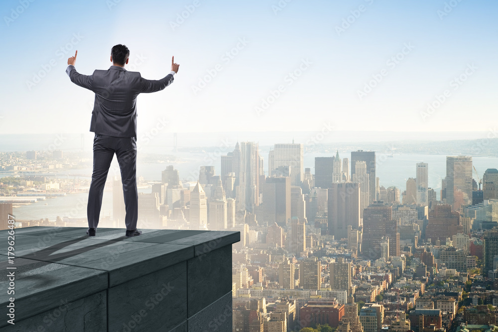 Businessman ready for new challenges in business concept Businessman ready for new challenges in business concept