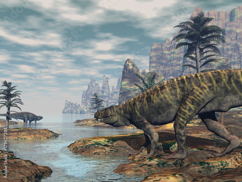 Batrachotomus dinosaurs -3D render © Elenarts