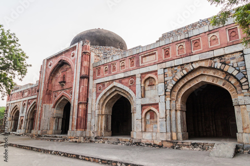 Jamali Kamali Mosque and Tomb, located in the Archaeological Village complex in Mehrauli, Delhi, India photo