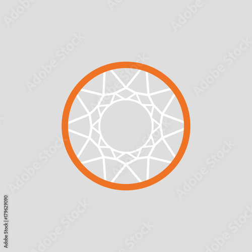 Simple Basketball basket and net. vector