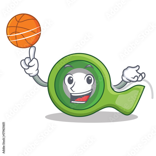 With basketball adhesive tape character cartoon
