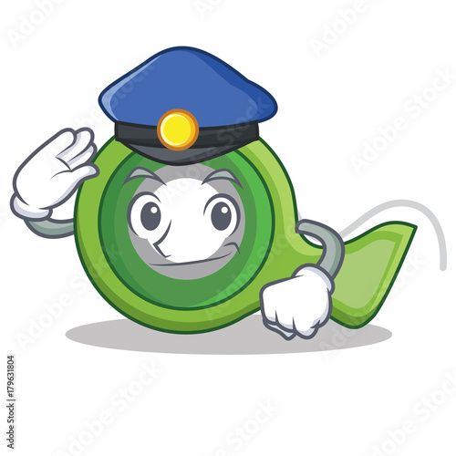 police adhesive tape character cartoon