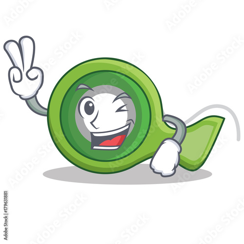 Two finger adhesive tape character cartoon