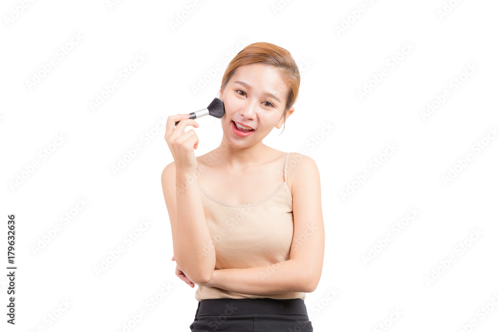Beauty woman model with makeup concept on isolated background. Beauty woman model with makeup concept on isolated background.