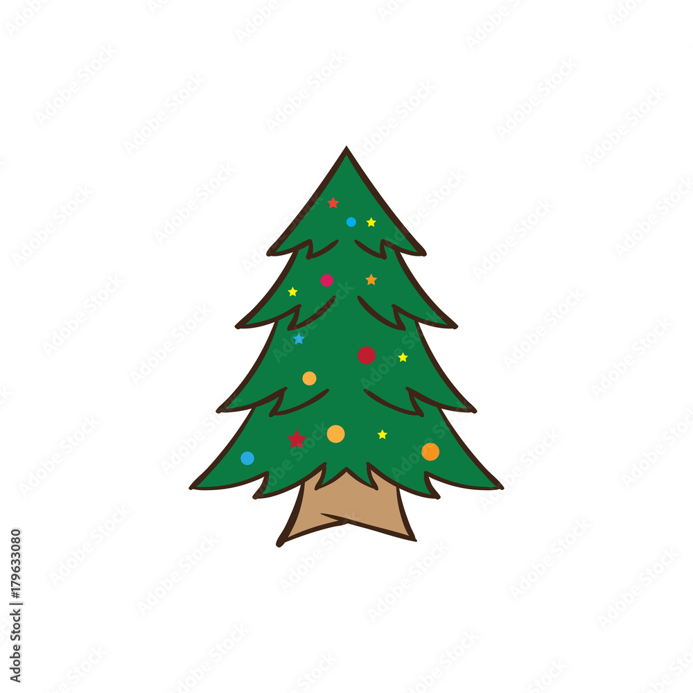 christmas tree vector illustration