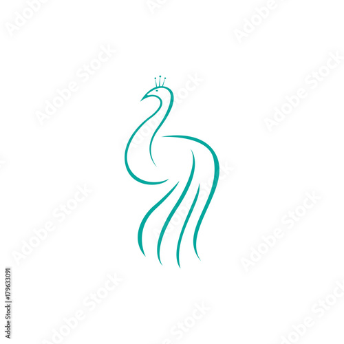 peacock logo template