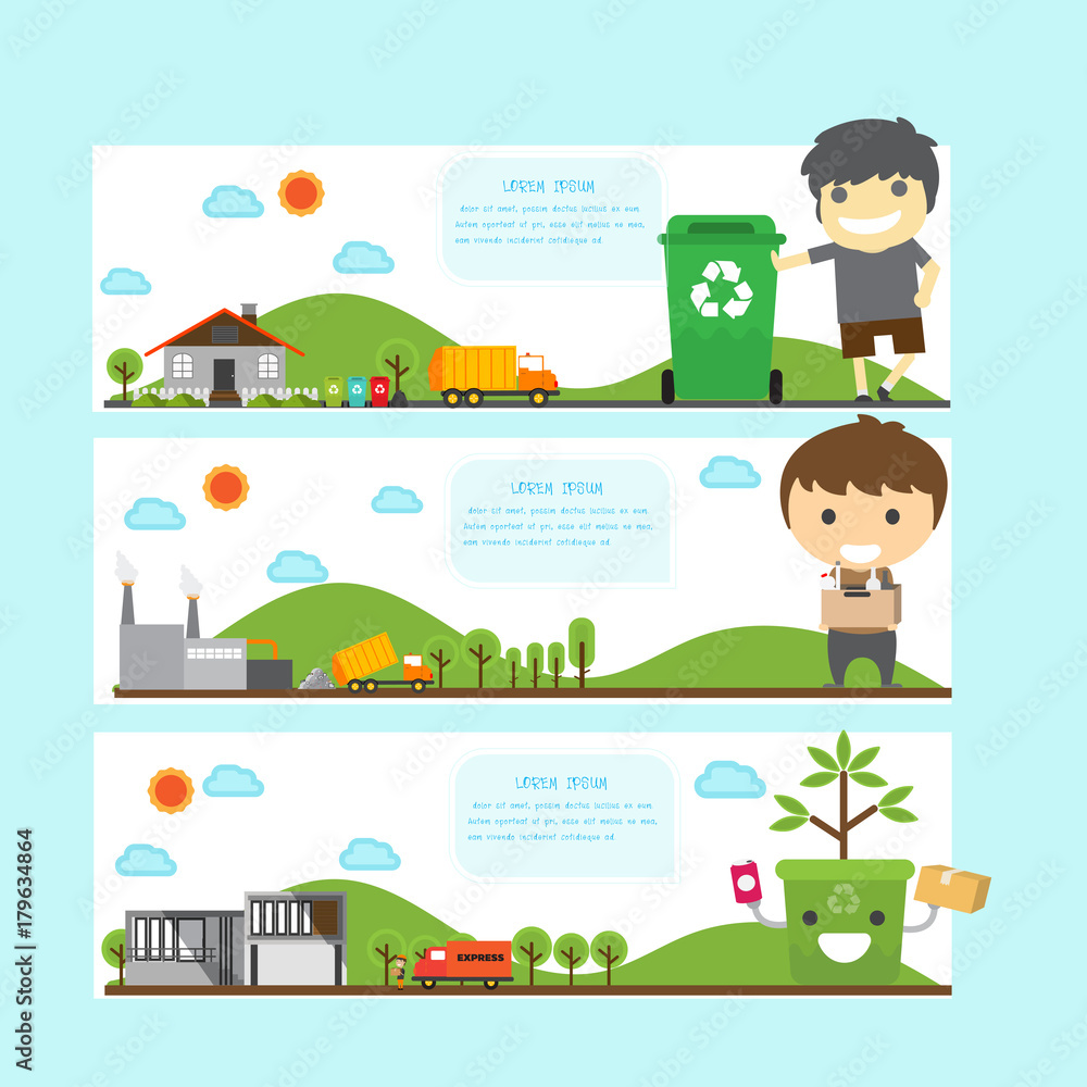 recycle banner Stock Vector | Adobe Stock