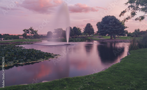 Sprouting Water at Sunset