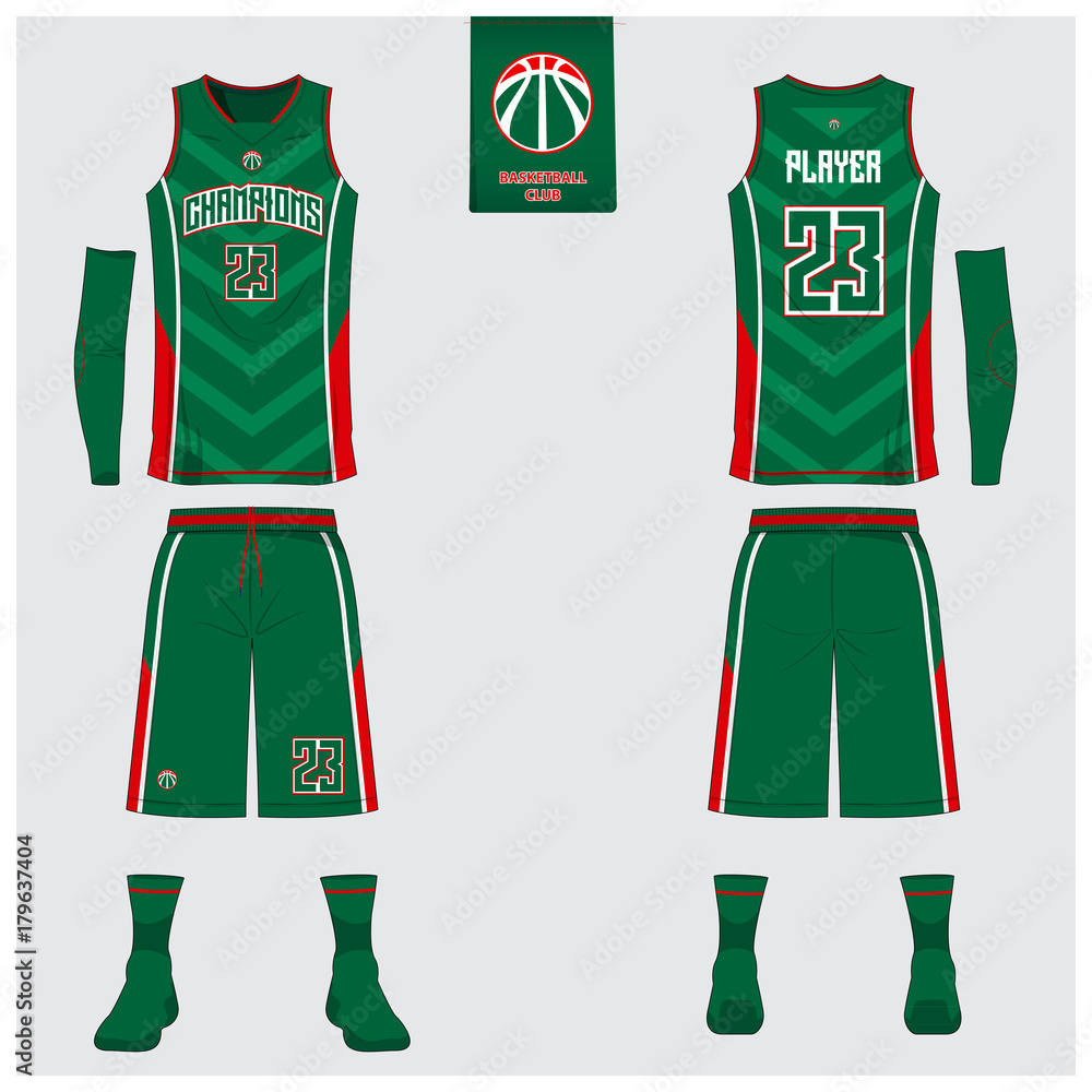 Basketball uniform template design. Tank top tshirt mockup for
