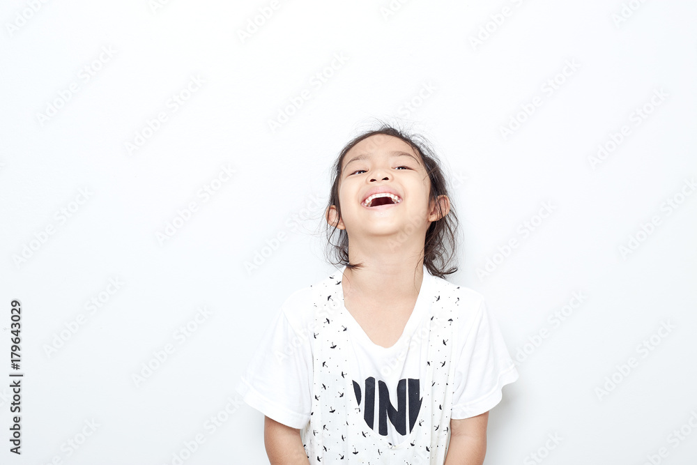 Portrait beautiful of happy long hair child little girl asian Portrait beautiful of happy long hair child little girl asian