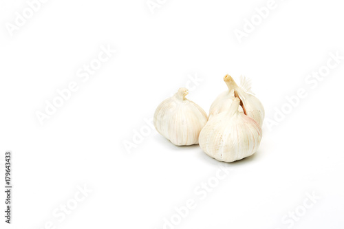 Garlics isolated on white © 1981 Rustic Studio
