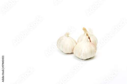 Garlics isolated on white