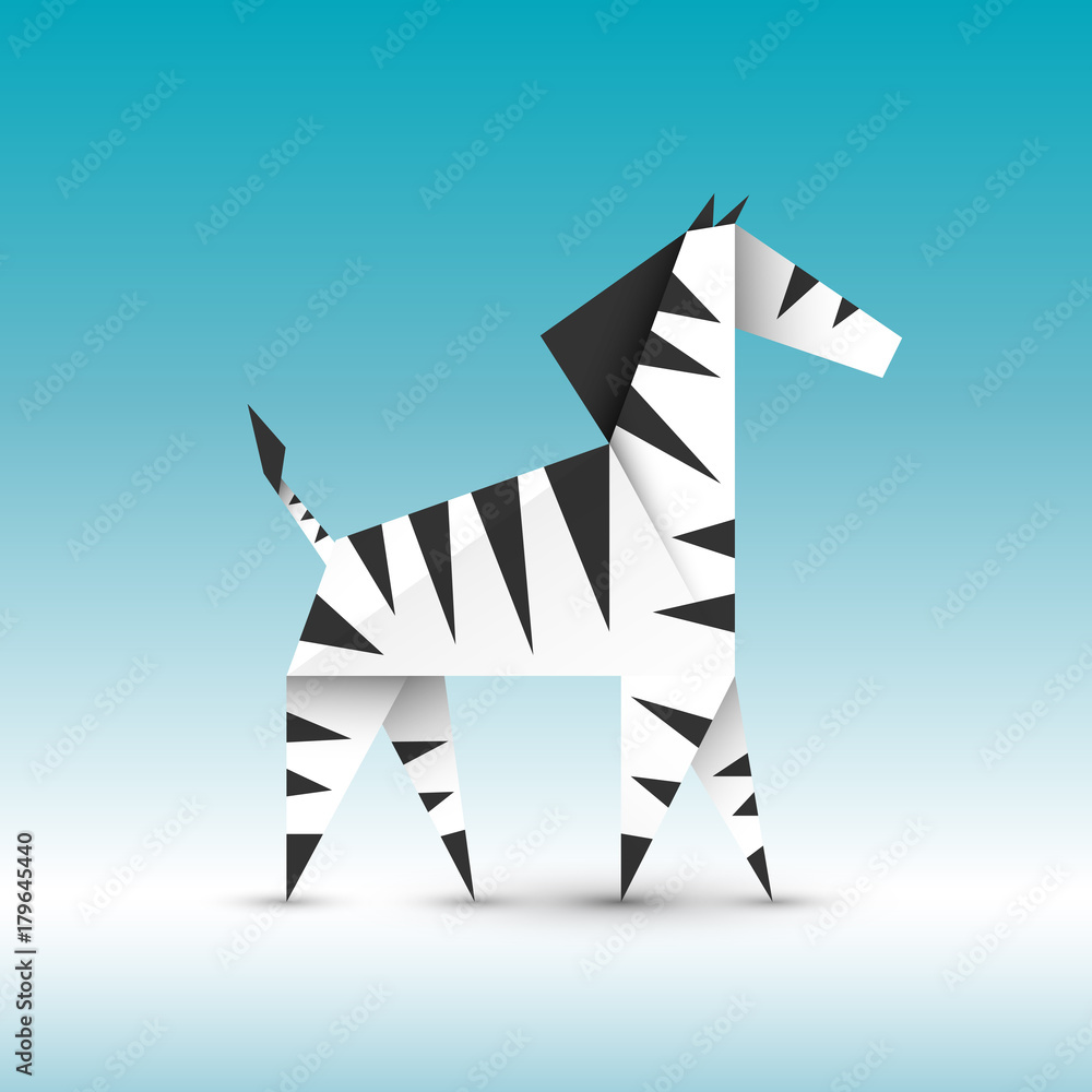 zebra origami wektor Stock Vector | Adobe Stock