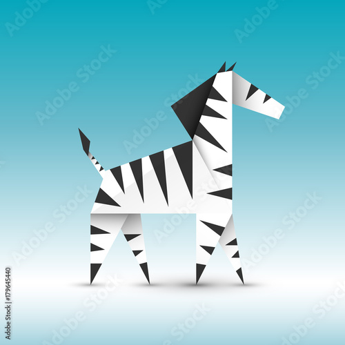 zebra origami wektor