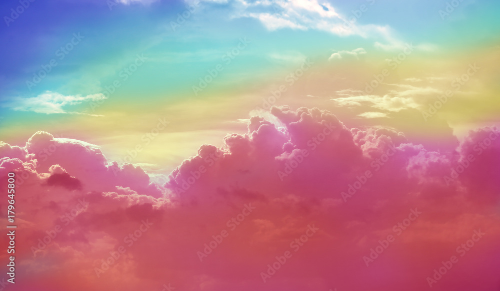 Colorful toned sky with clouds. Colorful toned sky with clouds.