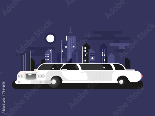 White limousine car