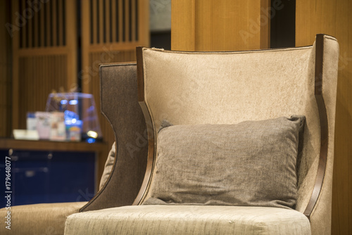 Luxury sofa set in the hote...